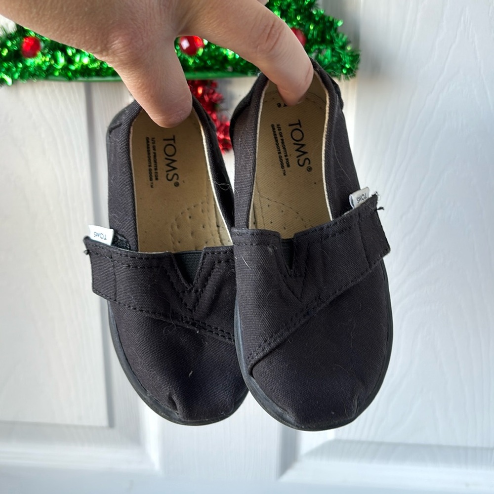 Toms slip on shoes.